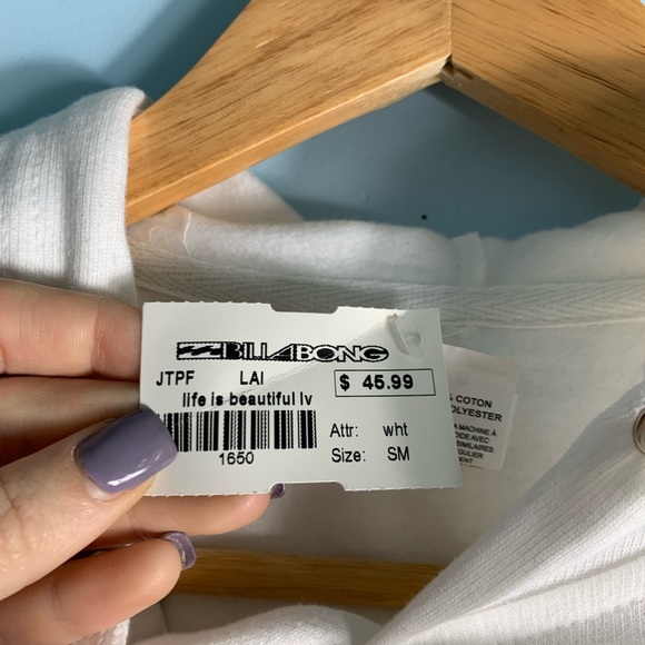 Life is Beautiful white hoodie - Picture 6 of 8